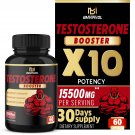 Test Booster Supplement for Men - 15,500mg Herbal Equivalent - Supports Strength, Muscle, Energy - M