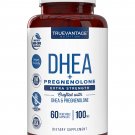 DHEA 100mg Supplement with Pregnenolone 60mg -Supports Hormone Balance, Lean Muscle Mass, Energy, Mo