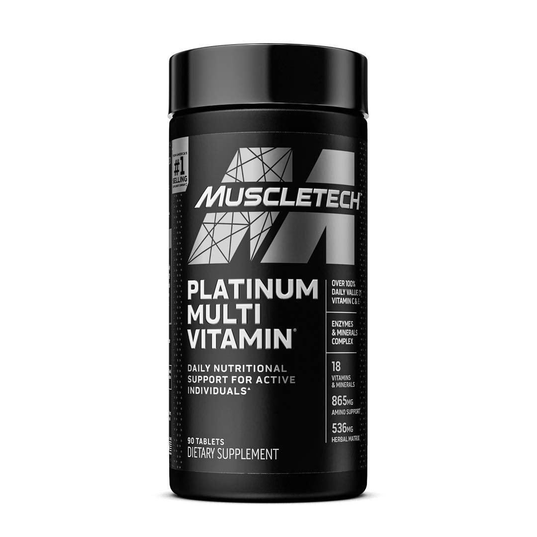 Multivitamin for Men | MuscleTech Platinum Multivitamin | Vitamin C for Immune Support | 18 Vitamins