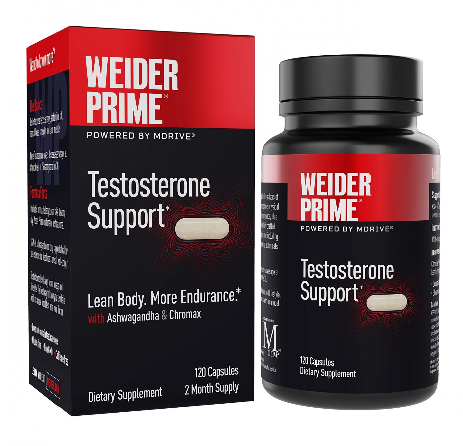 Weider Prime Testosterone Supplement for Men, Healthy Testosterone Support to Help Boost Strength an