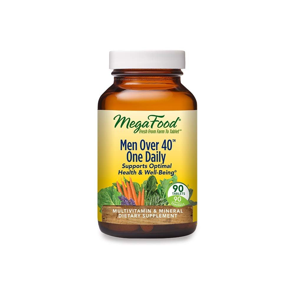MegaFood Men's 40+ One Daily - Multivitamin & Mineral Supplement - with Selenium & Zinc to Support M