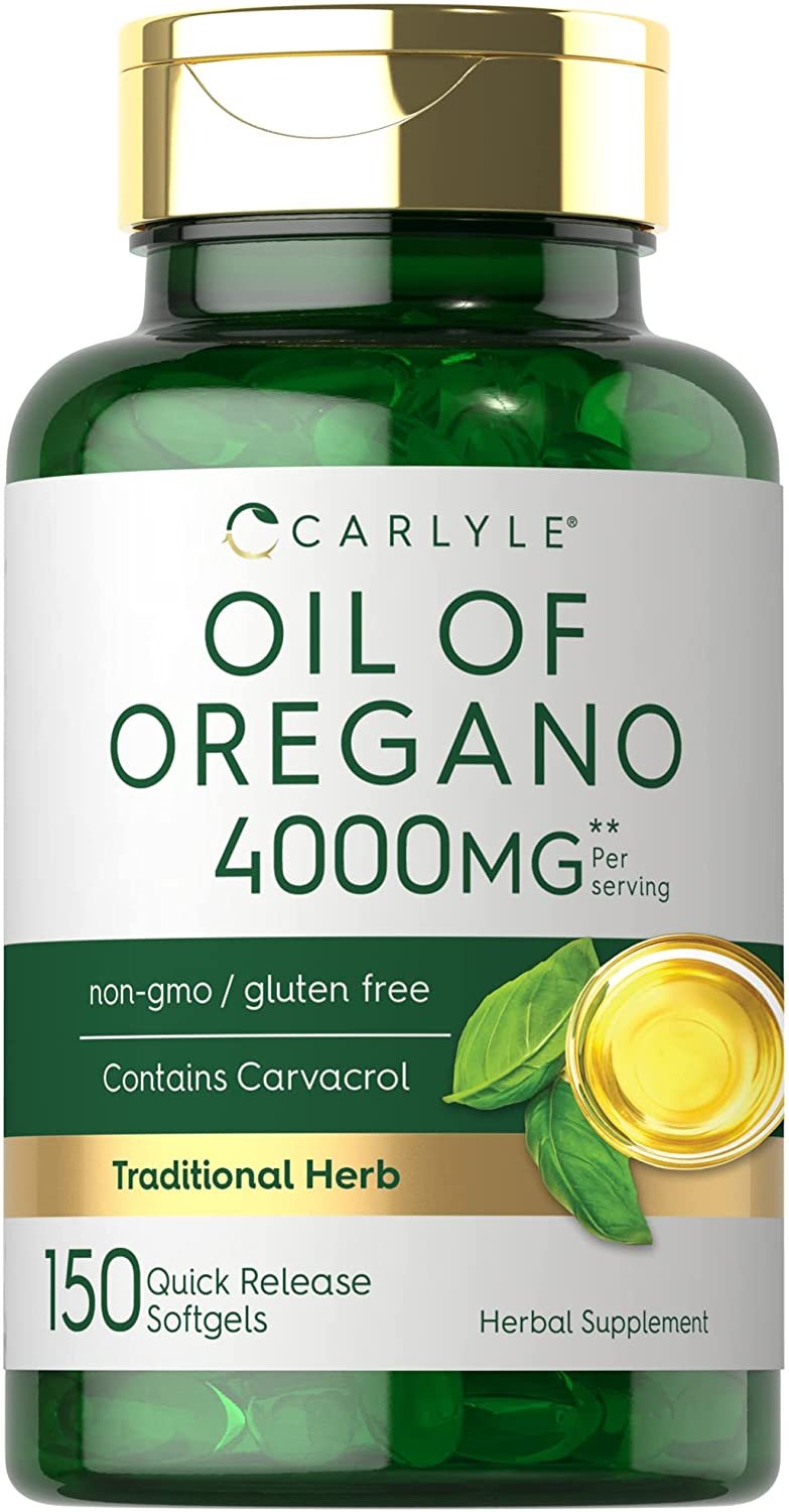 Oregano Oil 4000mg | 150 Softgel Capsules | Non-GMO and Gluten Free Supplement | Contains Carvacrol