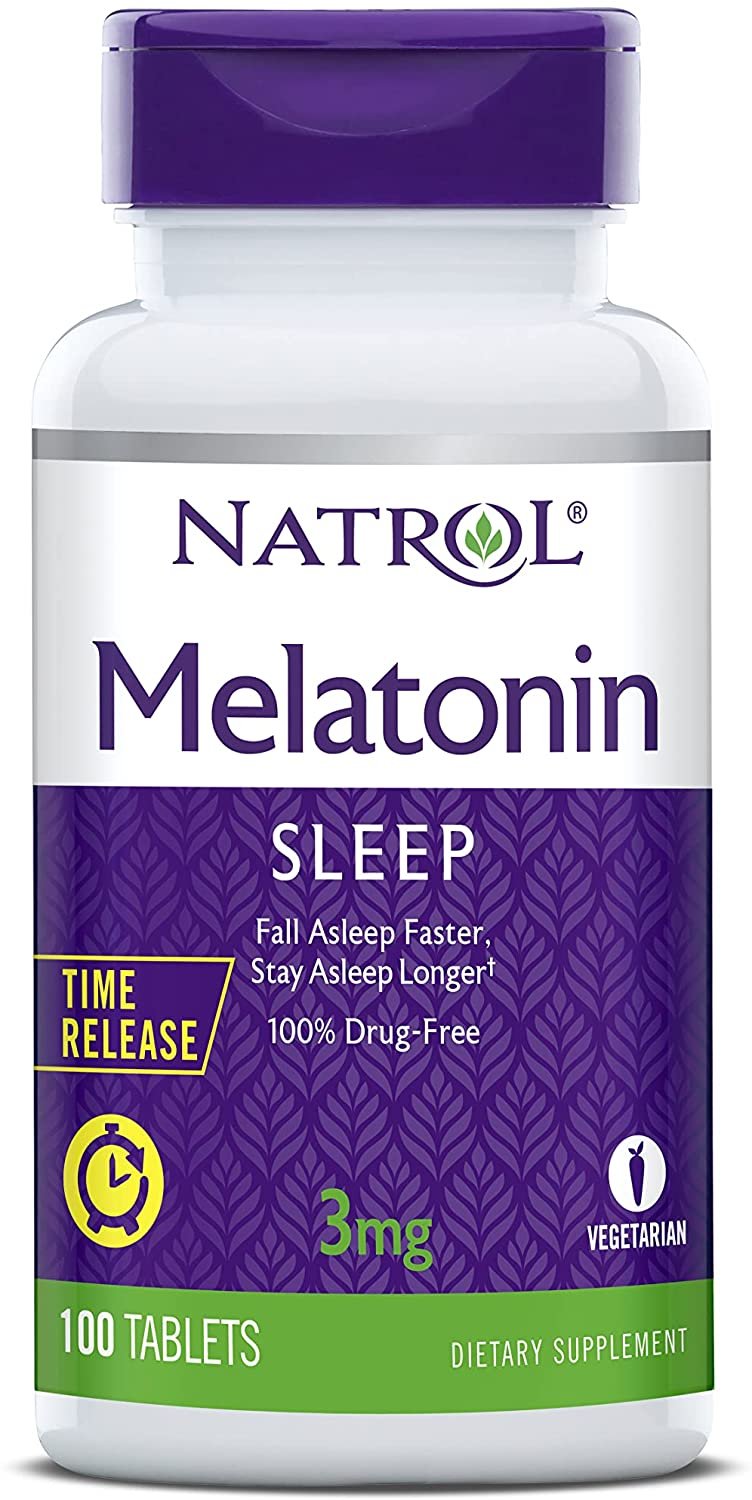 Natrol Melatonin Time Release Tablets, 3mg, 100 Count ( pack of 2)