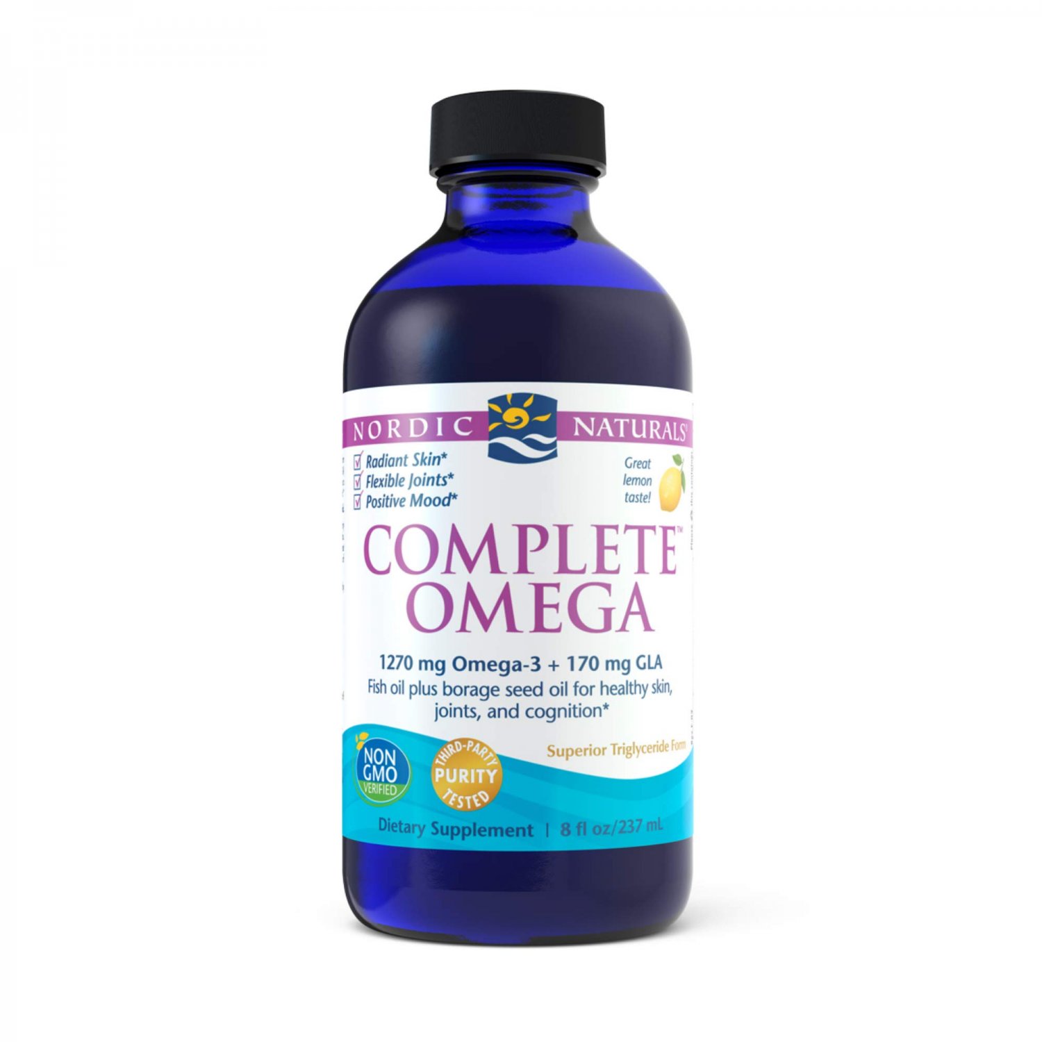 Nordic Naturals Complete Omega, Lemon Flavor - 1270 mg Omega-3-8 oz - EPA & DHA with Added GLA - Hea