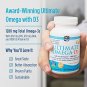 Nordic Naturals Ultimate Omega-D3, Lemon Flavor - 1280 mg Omega-3 + 1000 IU Vitamin D3-120 Soft Gels