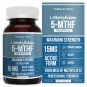 L Methyl Folate 15mg Plus Methyl B12 Cofactor - Professional Strength, Active 5-MTHF Form - Supports