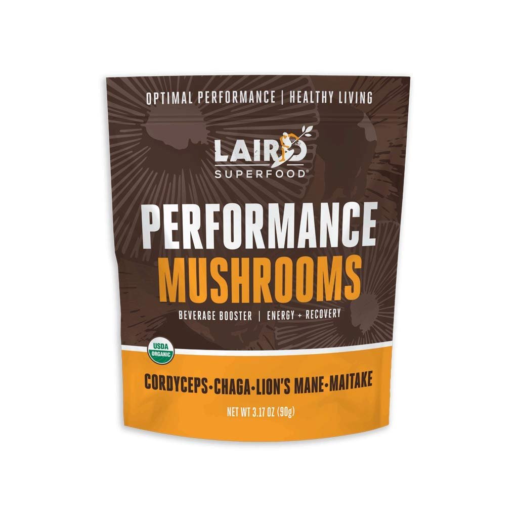 Laird Superfood Organic Performance Mushroom Blend with Chaga, Cordyceps, Lion's Mane and Maitake fo