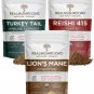 Real Mushrooms Cognition, Longevity, & Immune Support Bundle - Lion’s Mane Extract Powder (60g) |