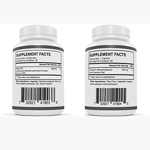 Alpha GPC and Uridine Stack - Mr Happy Stack - Uridine Monophosphate with No Artificial Fillers - Bi