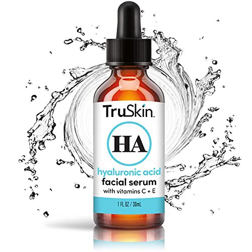 TruSkin Hyaluronic Acid Serum for Face with Vitamin C, Vitamin E and Green Tea, Plant-Powered Anti-A