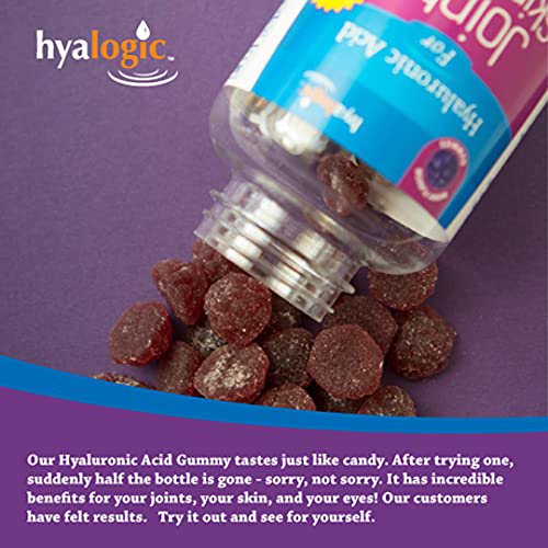 Chewy HA Gummies by Hyalogic ? Mixed Berry Flavor Hyaluronic Acid Gummies ? Gluten-Free Gummy Vitami