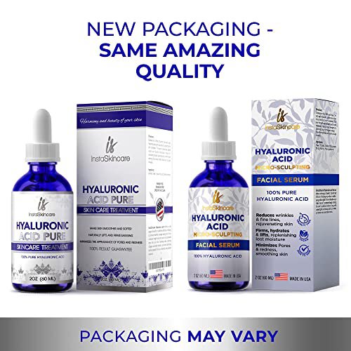 Pure Hyaluronic Acid Serum for Face (2 Oz) - Serum for Skin and Lips - Medical Quality Hydrating and