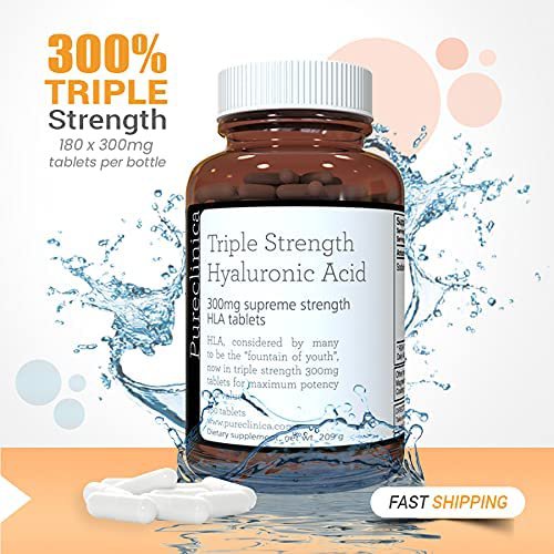 Hyaluronic Acid 300mg x 180 Tablets (3 Months Supply). Triple Strength