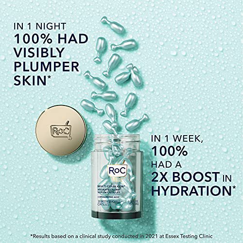 RoC Multi Correxion Hyaluronic Acid Night Serum Capsules (30 CT) for intesnt hydration + RoC Retinol