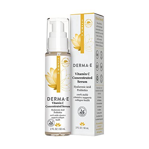 DERMA E Vitamin C Concentrated Serum with Hyaluronic Acid ? All Natural, Antioxidant-Rich Concentrat