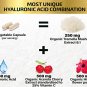 Natural Hyaluronic Acid Supplement 5X Stronger Hydration Pills from Pure Tremella Mushroom with Vita