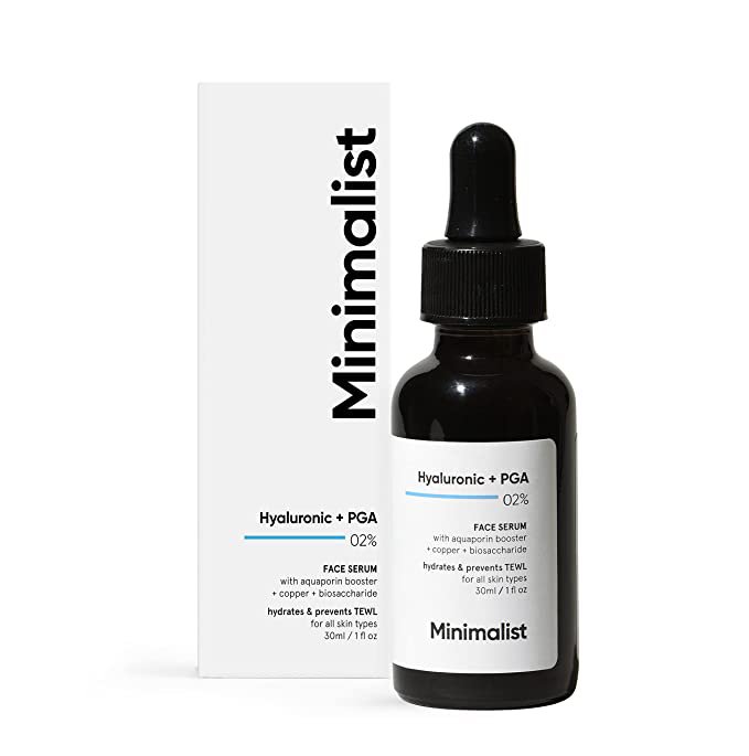 Minimalist 2% Hyaluronic Acid + PGA Serum for Intense Hydration, Glowing Skin & Fines Lines | Daily 