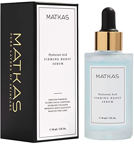 MATKAS Korean Triple Pure Hyaluronic Acid Serum for Face + 2% Niacinamide B3 + Vitamin B5 + 8 Peptid