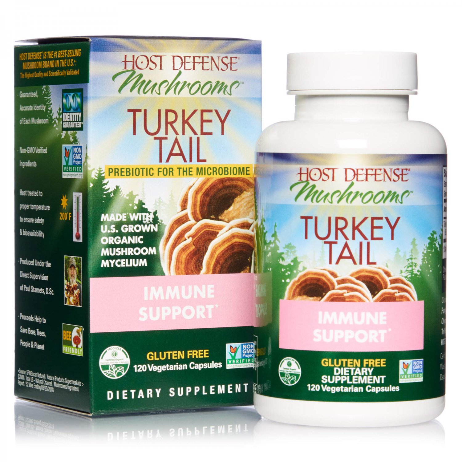 Host Defense, Turkey Tail Capsules, Natural Immune System and Digestive Support, Mushroom Supplement