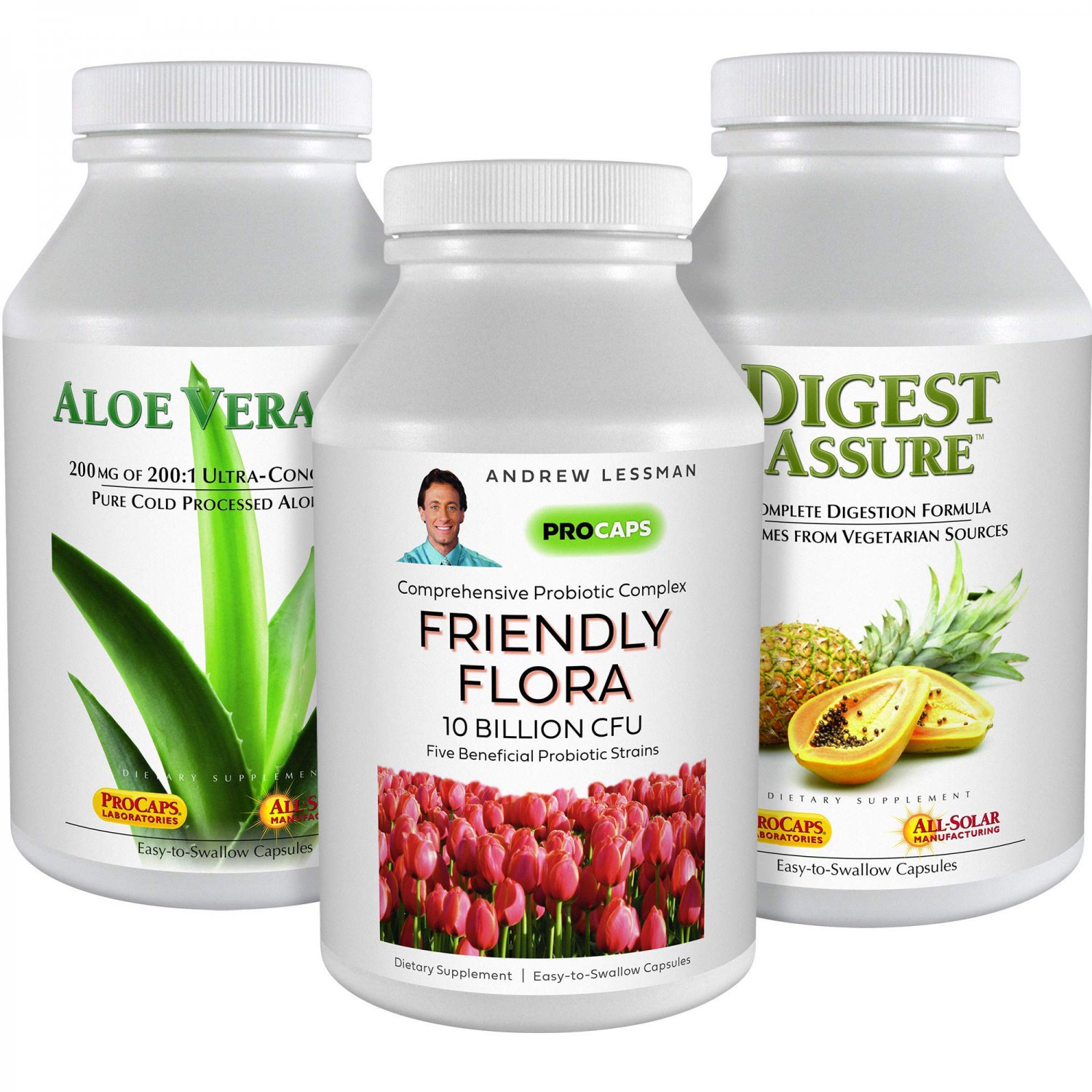 Andrew Lessman Complete Digestion Kit ? 270 Capsules ? 3-Product Bundle: 90 Capsules Each of Digest 