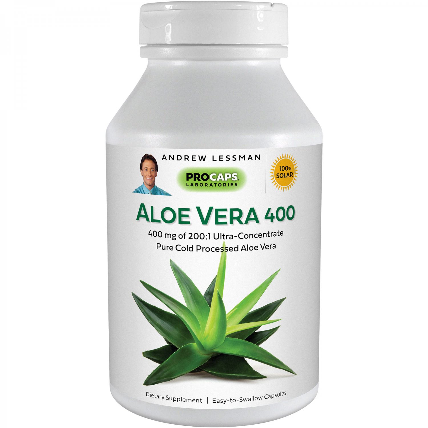 Andrew Lessman Aloe Vera 400-120 Capsules ? Provides 200:1 Ultra-Concentrate of Aloe Vera, Soothing 