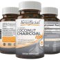 Activated Coconut Charcoal 1200mg, 180 Capsules - Pills for Digestive System, Bloating, Detoxificati