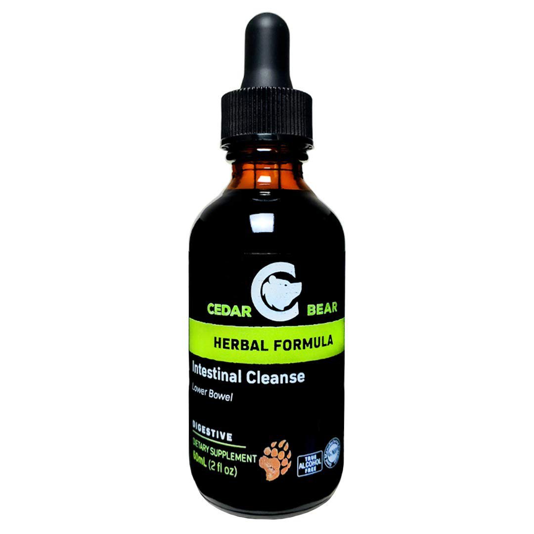 Cedar Bear Intestinal Cleanse a Liquid Herbal Supplement That Moderates The Environment of The Diges