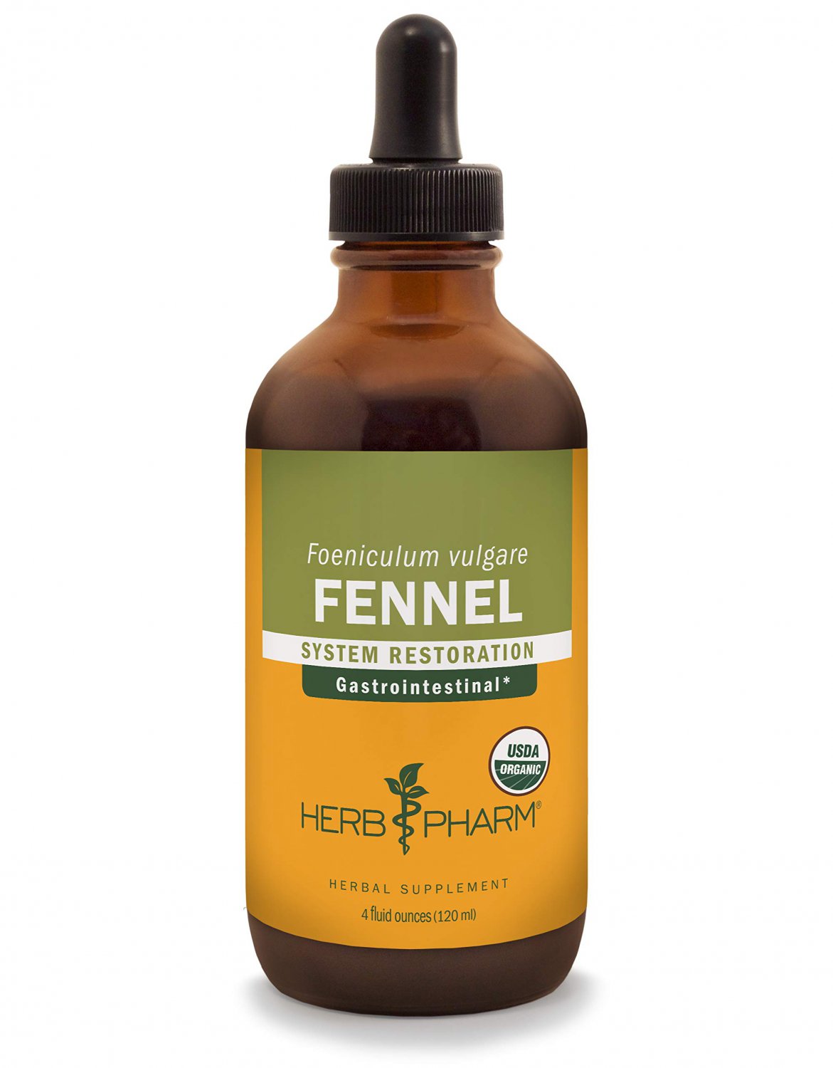 Herb Pharm Certified Organic Fennel Liquid Extract for Digestive System Support - 4 Ounce