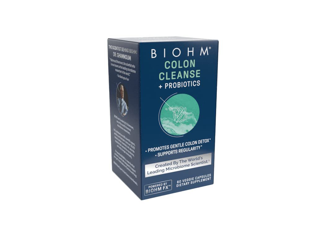 BIOHM Colon Cleanse Detox with Probiotics - Supports Constipation and Bloating Relief - Digestive Sy