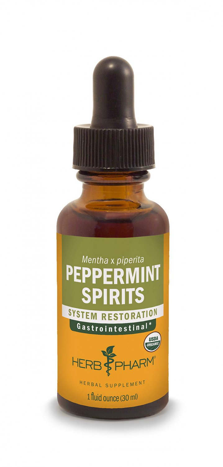 Herb Pharm Certified Organic Peppermint Spirits Liquid Extract Digestive System Support* Blend with 