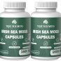 TrueSeaMoss Organic Sea Moss 1600mg - 120 Capsules - Prebiotic Super Food Boosts The Immune System &