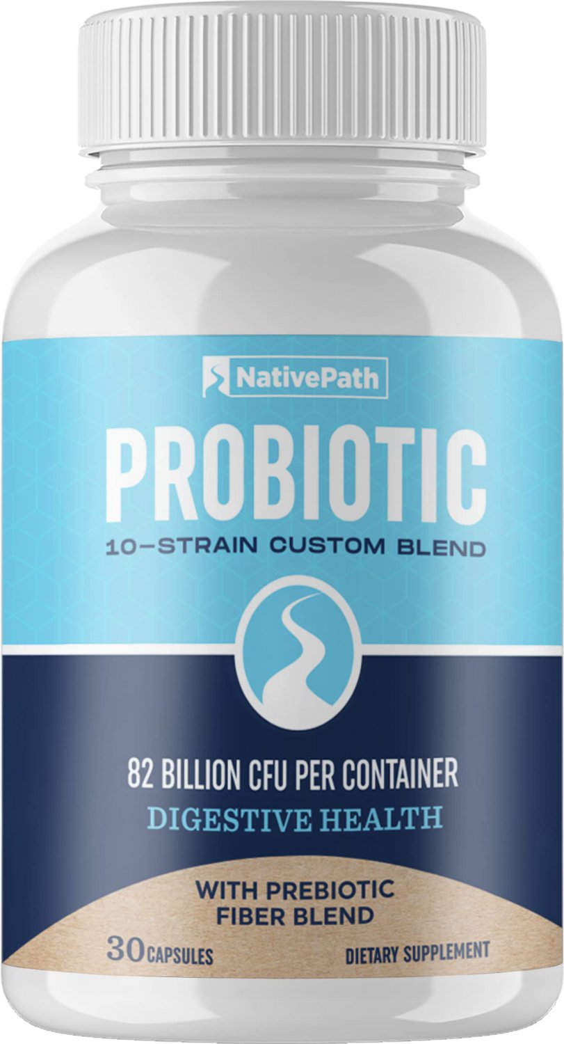 NativePath Daily Probiotic - 10-Strain Custom Blend Digestive and Immune System Support - 30-Day Sup
