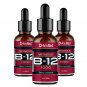(3 Pack) Anumed Vitamin B12 sublingual Drops 1000 MCG with Methylcobalamin |Promotes Energy, Metabol