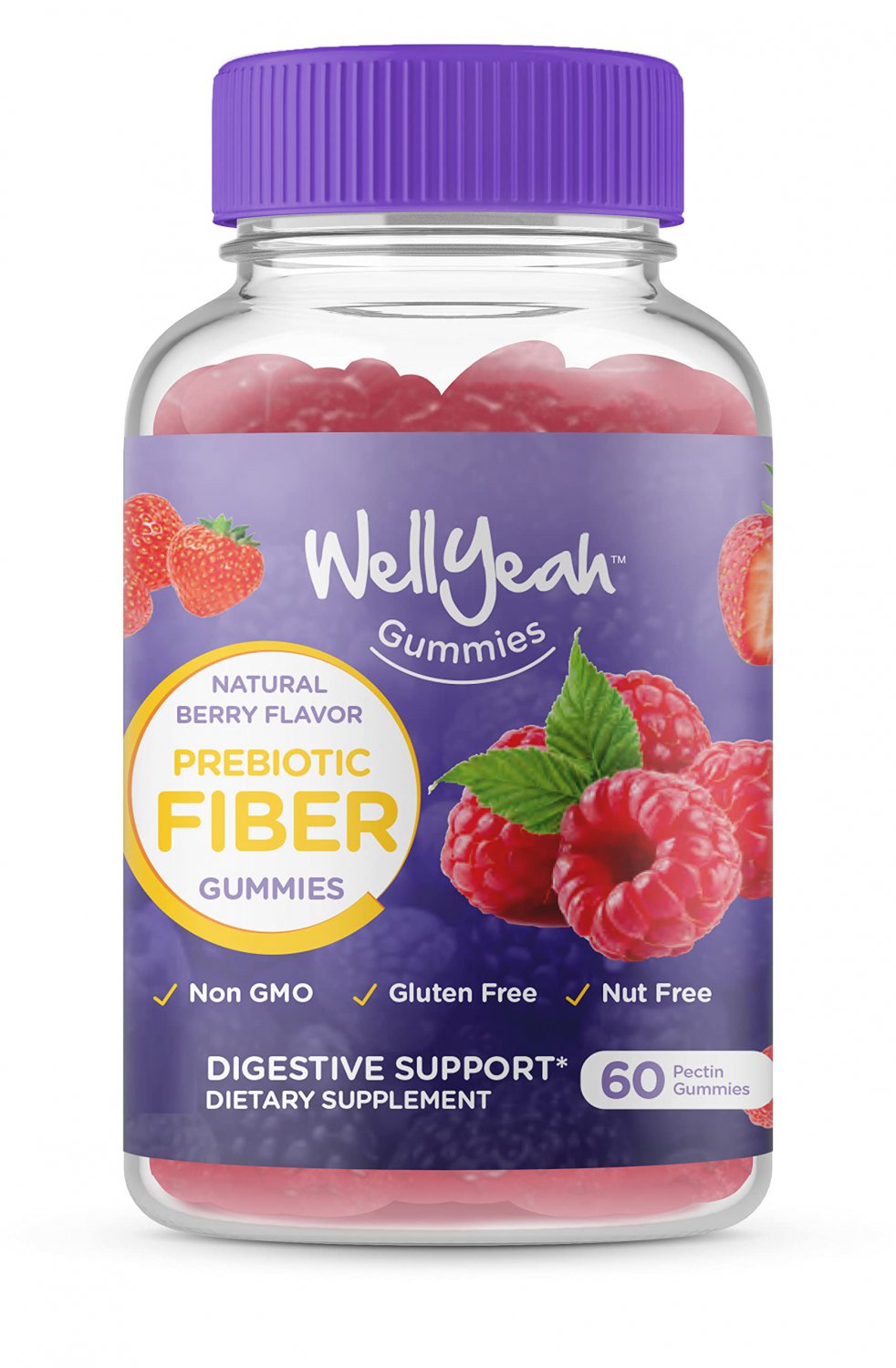 WellYeah Prebiotic Fiber Gummies - Digestive System Support, Doctor Recommended, Can Help for Consti