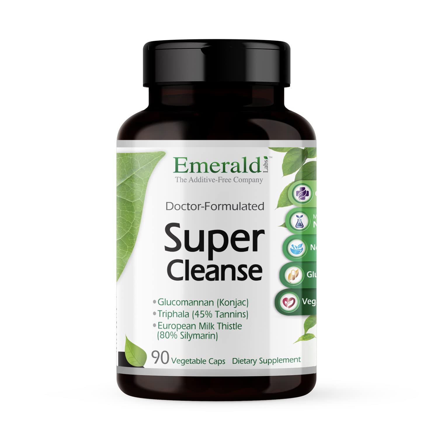 Emerald Labs Super Cleanse with Konjac Root, Triphala, Milk Thistle, and Psyllium Husk to Support Bo