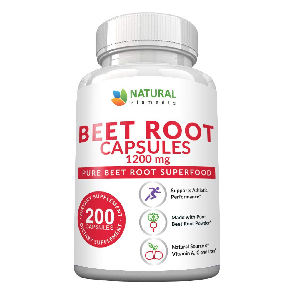 Beet Root Capsules - 1200mg Per Serving - 200 Beet Root Powder Capsules - Beetroot Powder Supports B