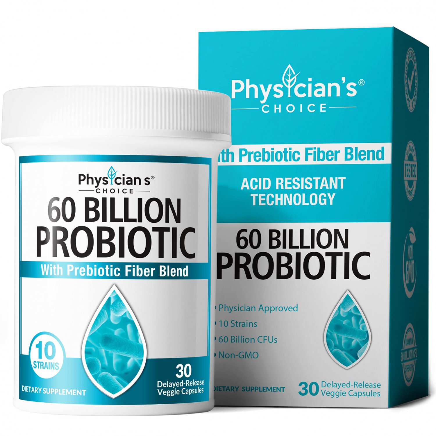Probiotics 60 Billion CFU - Probiotics for Women, Probiotics for Men and Adults, Natural, Shelf Stab
