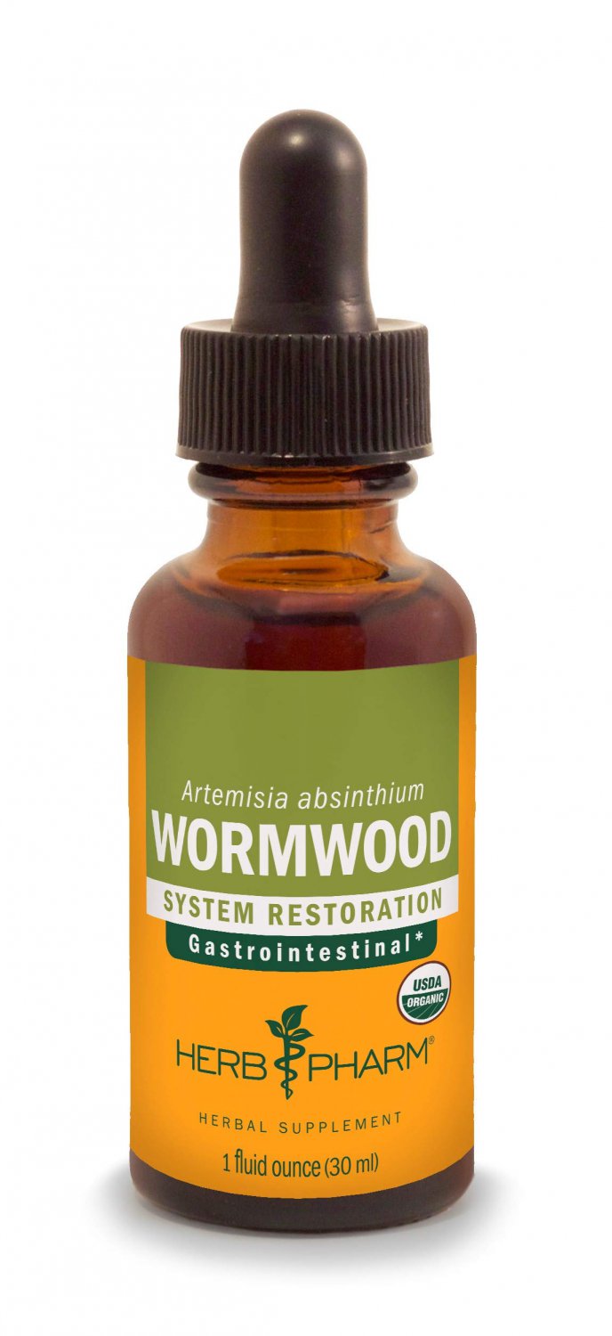 Herb Pharm Certified Organic Wormwood Liquid Extract for Digestive System Support - 1 Ounce