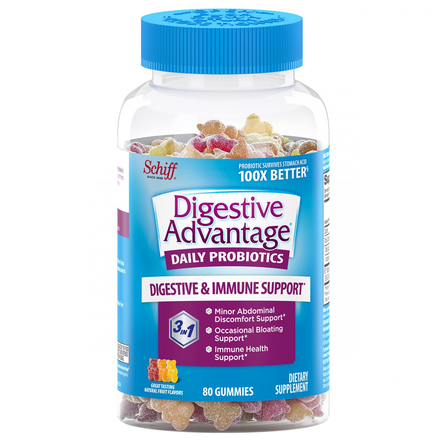Daily Probiotic Gummies For Digestive Health & Gut Health, Digestive Advantage Probiotics For Men an