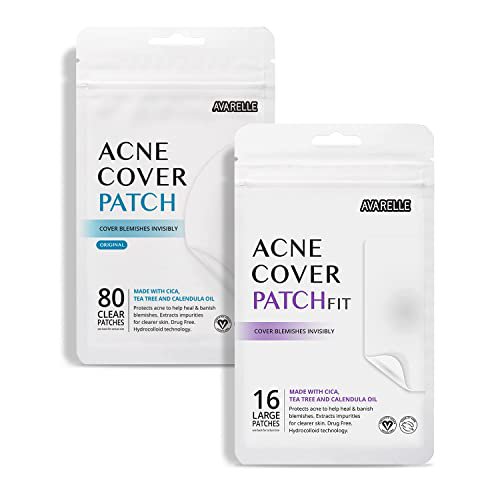 Avarelle Pimple Patches Hydrocolloid Acne Patches, Acne Spot Treatment for Blemishes and Zit with Te