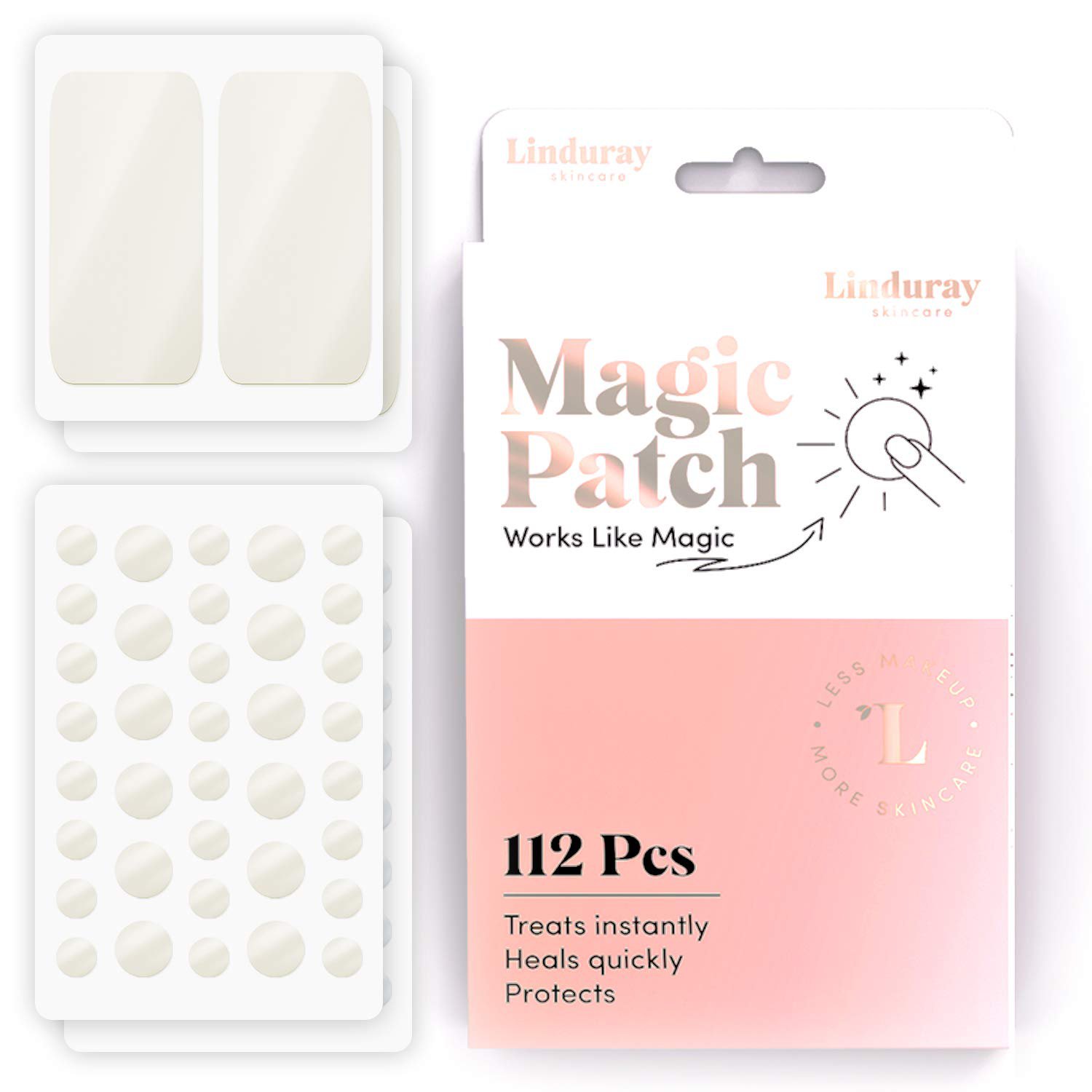 Magic Patch 112 Pack - Hydrocolloid Acne Pimple Patch Spot Skin Treatment Absorbing Dots - Infused w