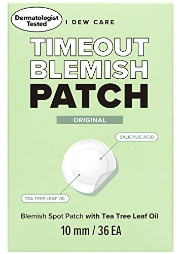 I Dew Care Hydrocolloid Acne Pimple Patch - Timeout Blemish Original | 36 Count (10mm), Facial Stick