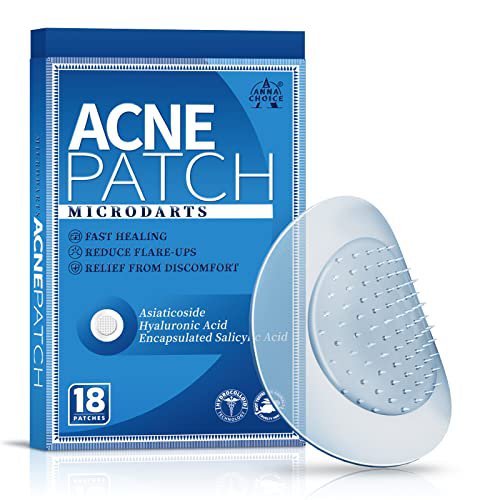 AnnaChoice (18Counts)Dissolvable Microdarts Acne Patches, with Hyaluronate,Salicylic Acid,for early 