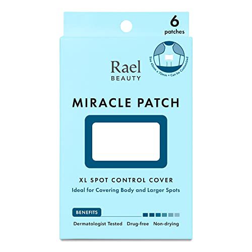 Rael Miracle XL Spot Control Cover - Hydrocolloid Spot Control Care, Face and Body Acne, Large Acne 