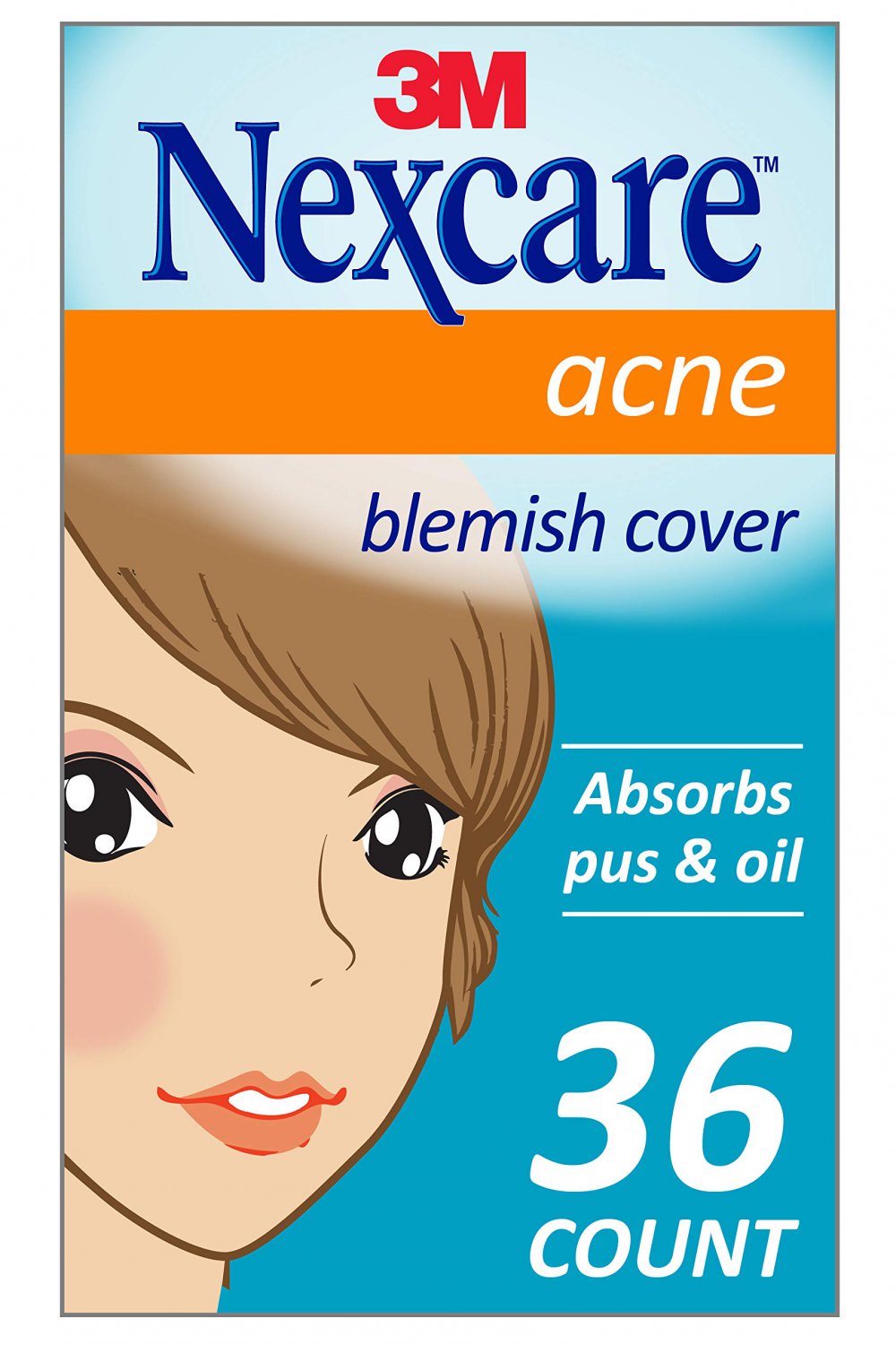 Nexcare Acne Absorbing Cover, Acne Patch, Protective cover for blemishes, Visibly indicates that it 