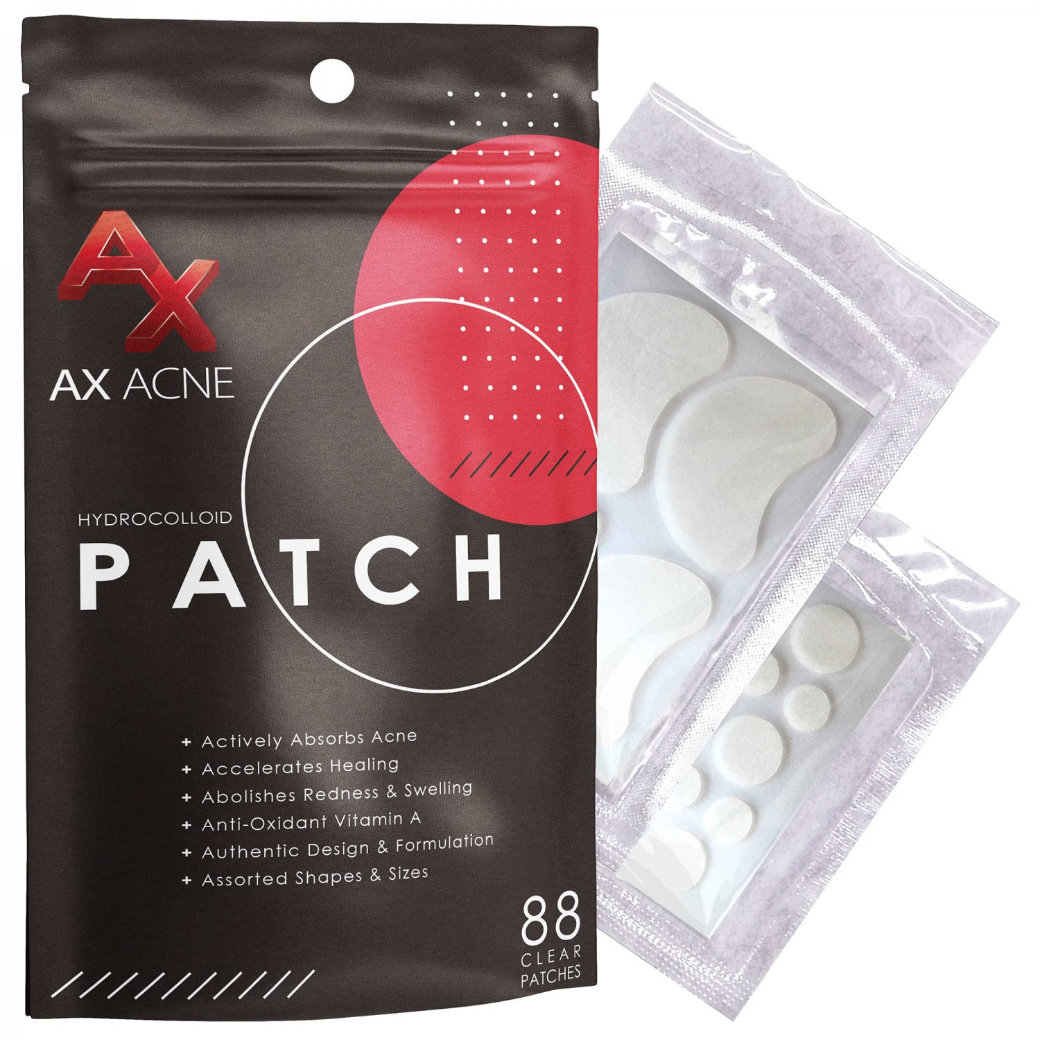 Ax Acne Hydrocolloid Pimple Patch Bandage 88 Variety Pack Skincare Pore Strips Clearing Spot Treatme
