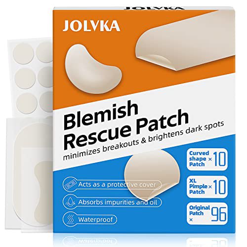 JOLVKA Acne Pimple Patch, (116 Counts 4 Sizes) Hydrocolloid Patch, Blemish Spot Stickers ,Absorbing 