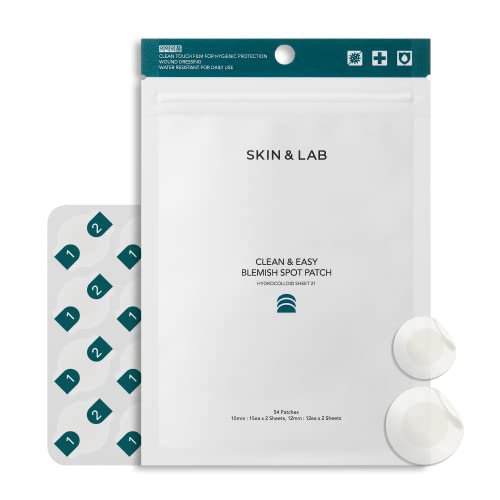 [SKIN&LAB] Clean&Easy Blemish Spot Patch (54 Count) | Hydrocolloid Acne Pimple Patch Spot | Healing 