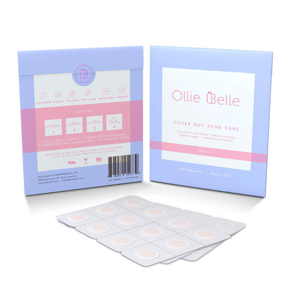 Cover Dot Acne Care (36 Dots) Skin Blemish Treatment with Hydrocolloid | Clear, Waterproof Patch | O