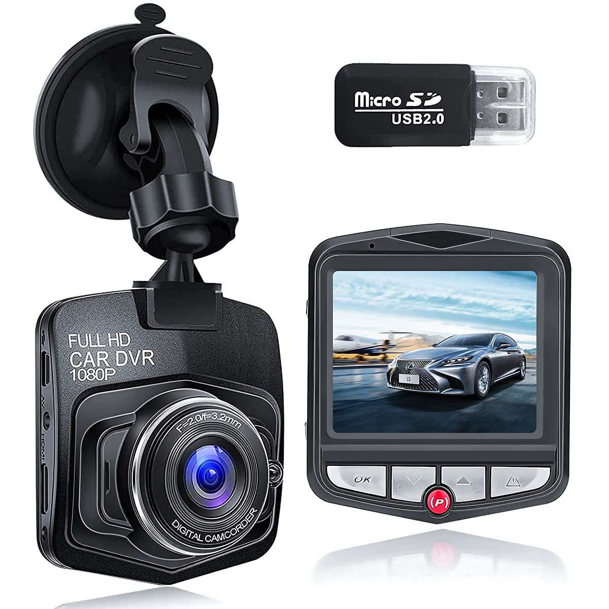 Dash Cam for Cars 1080P FHD Car Dash Camera 2022 New Version Car Camera Recorder 2.4Inch Screen Dash